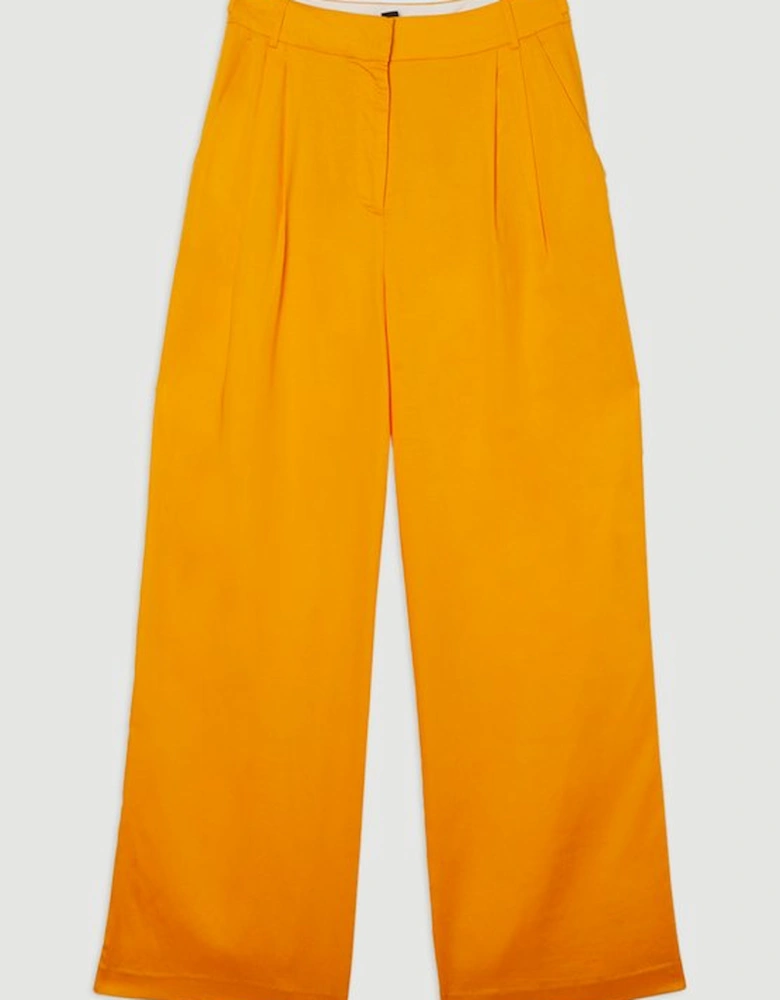 Premium Linen Wide Leg Tailored Trouser