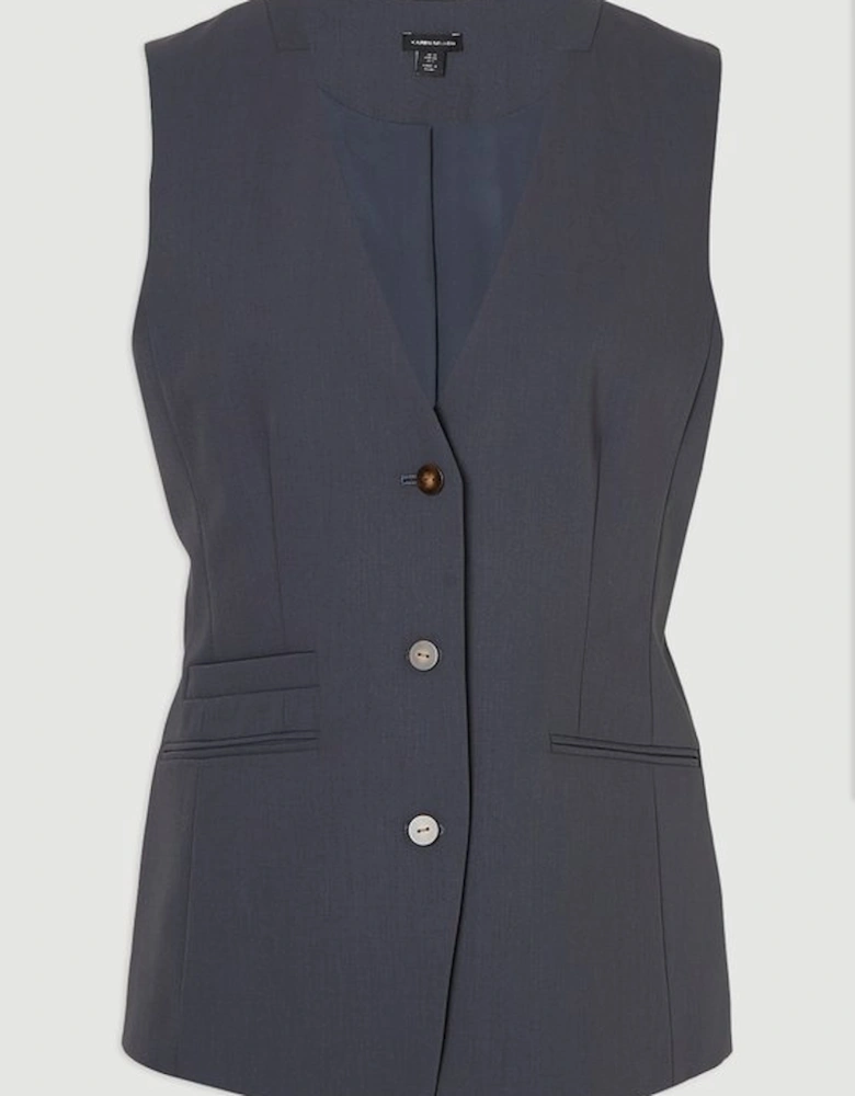 Tailored Twill Essential Single Breasted Waistcoat