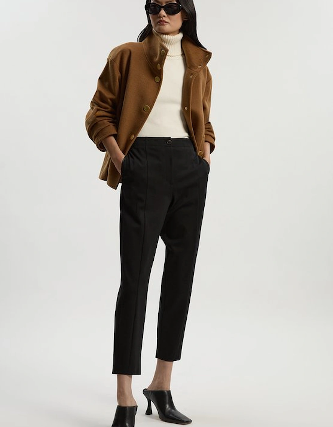 Ponte And Pu Mix Tailored Slim Leg Trouser, 5 of 4