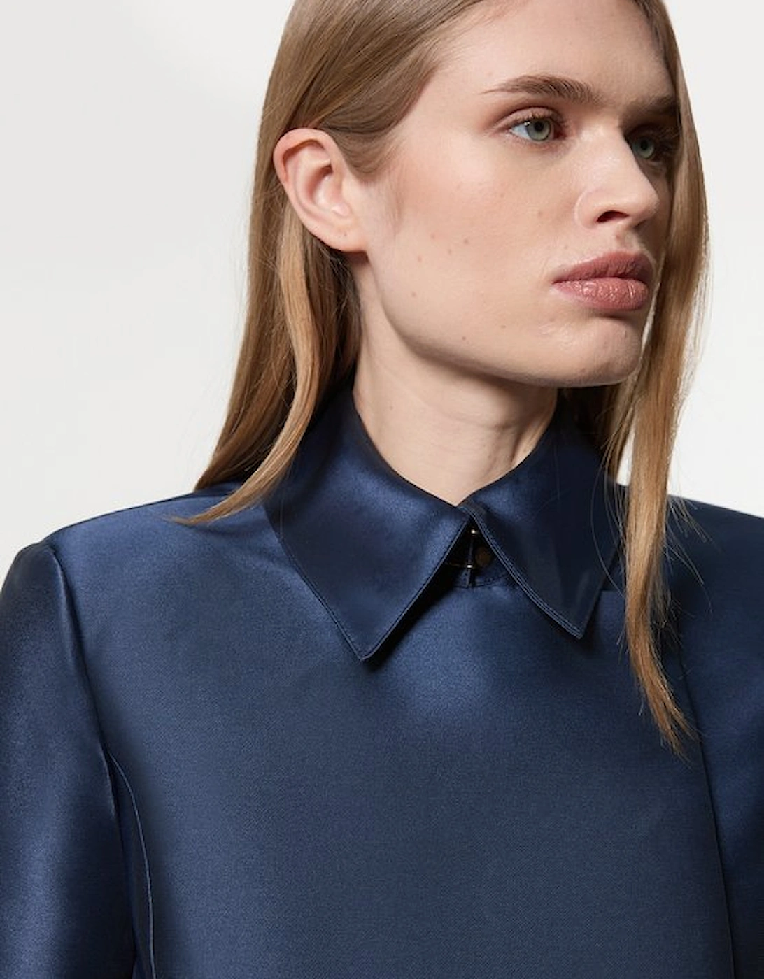 Collared Twill Cropped Woven  Jacket, 5 of 4