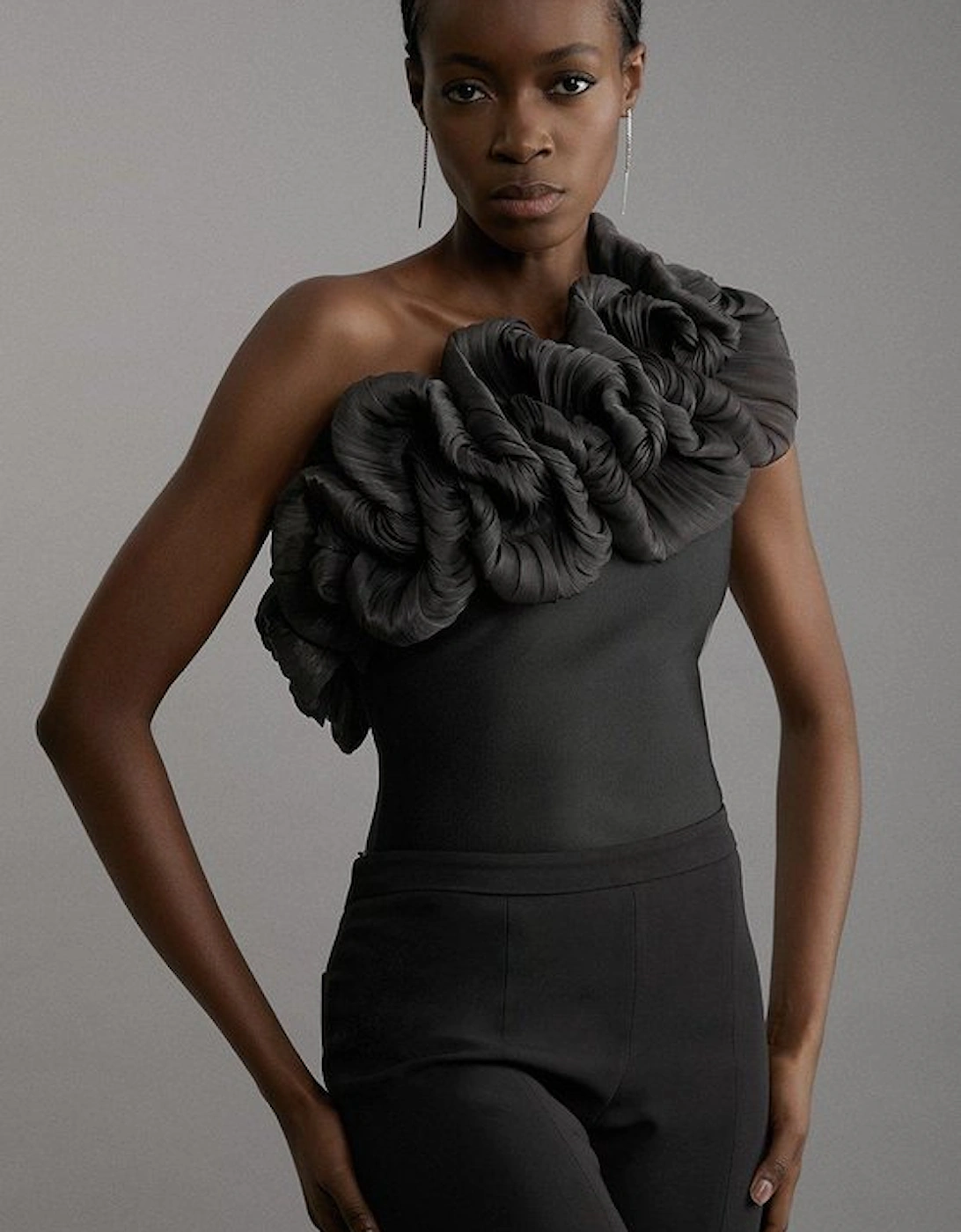 Figure Form Bandage Silk Look Knit Bodysuit, 5 of 4