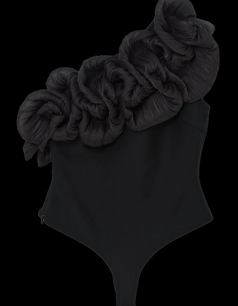 Figure Form Bandage Silk Look Knit Bodysuit