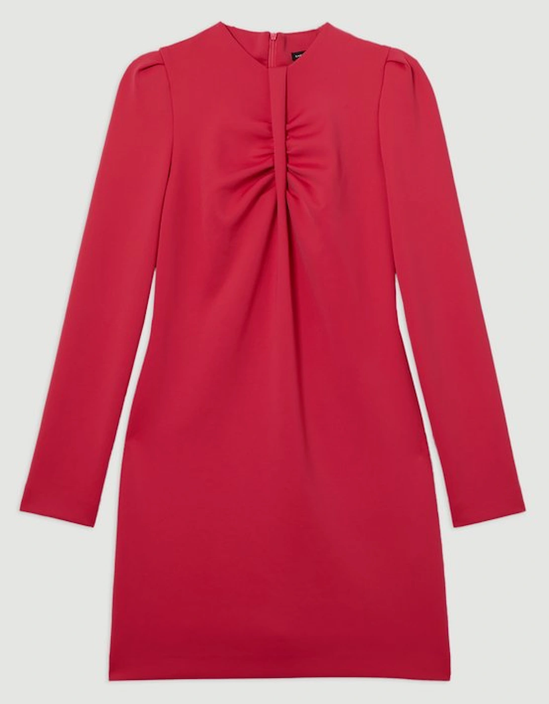 Scuba Drama Twist Detail Woven Mini Dress