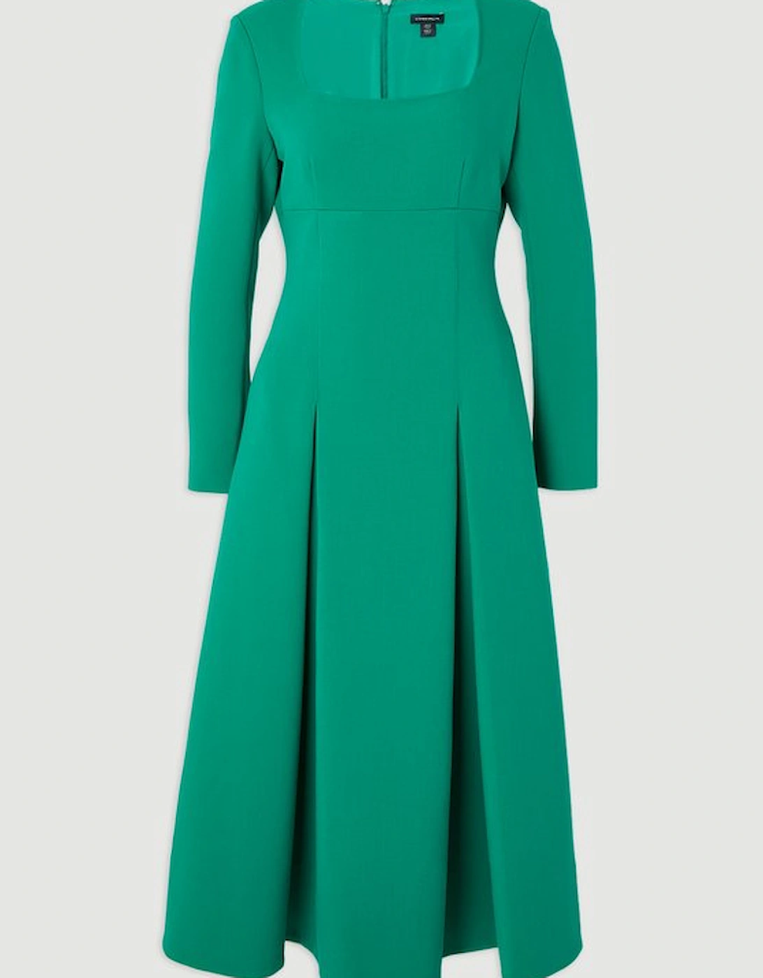 Compact Stretch Sweetheart Neckline Midi Dress