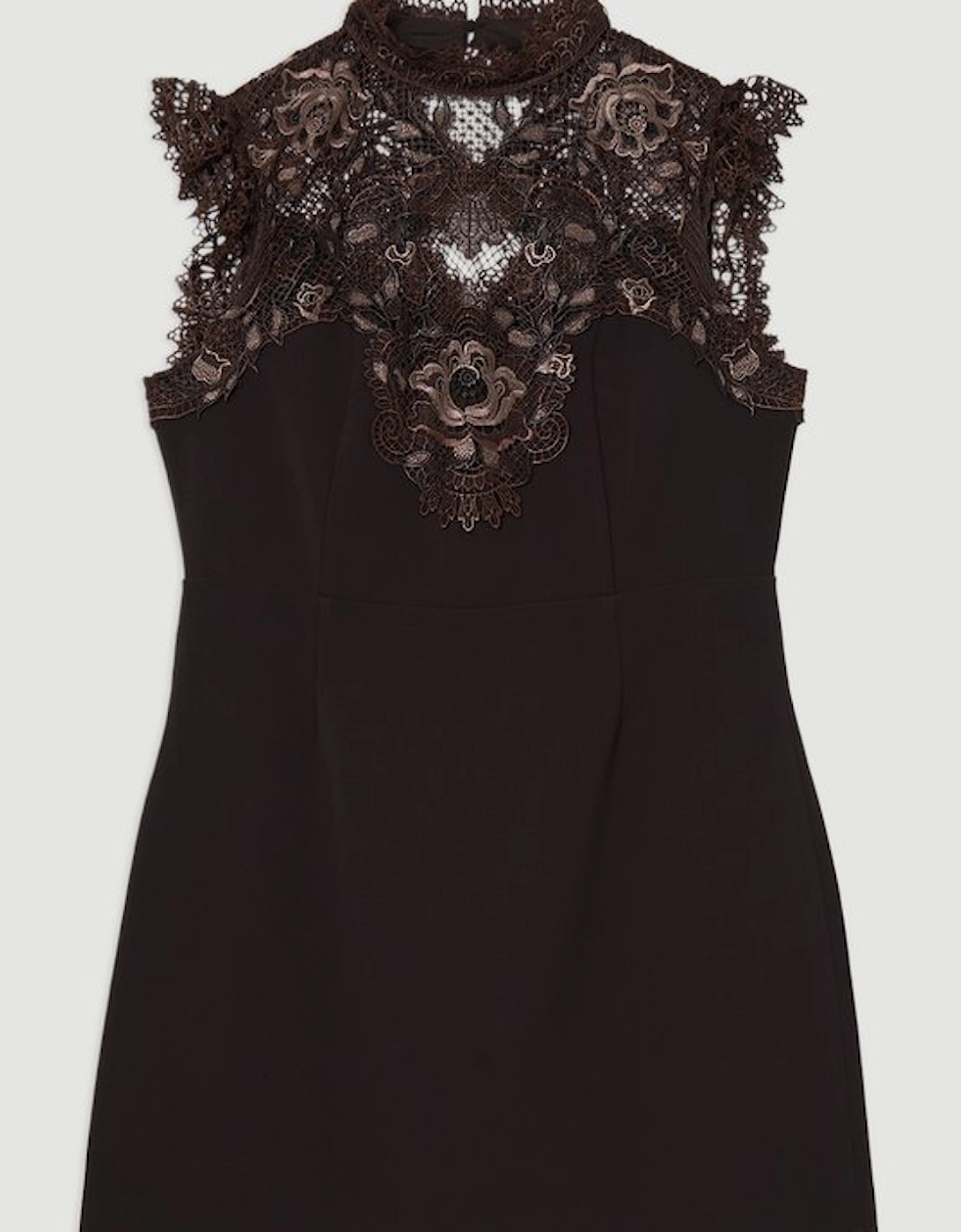 Plus Size Guipure Lace Woven Mini Dress