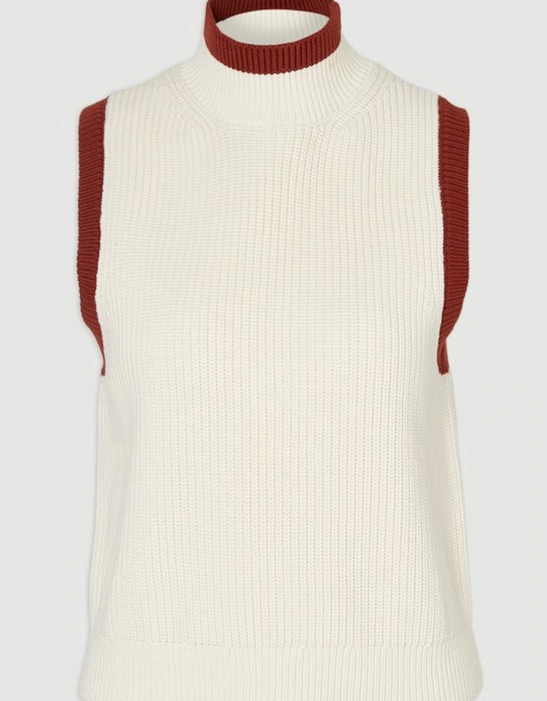 Ribbed Cotton Knitted Tank