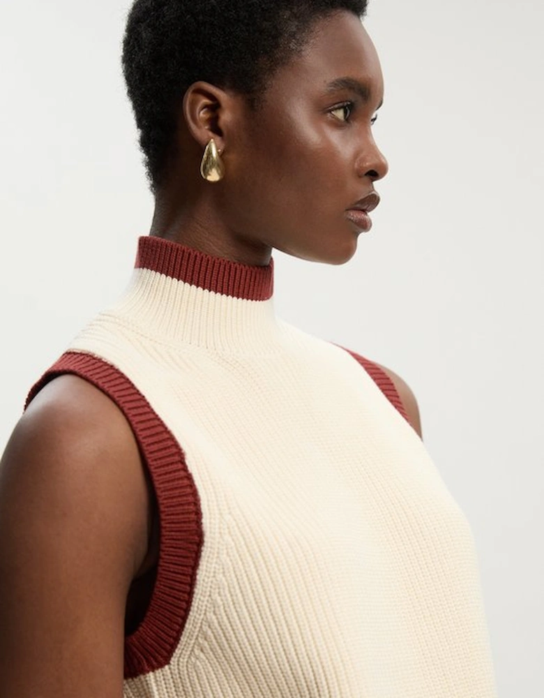 Ribbed Cotton Knitted Tank