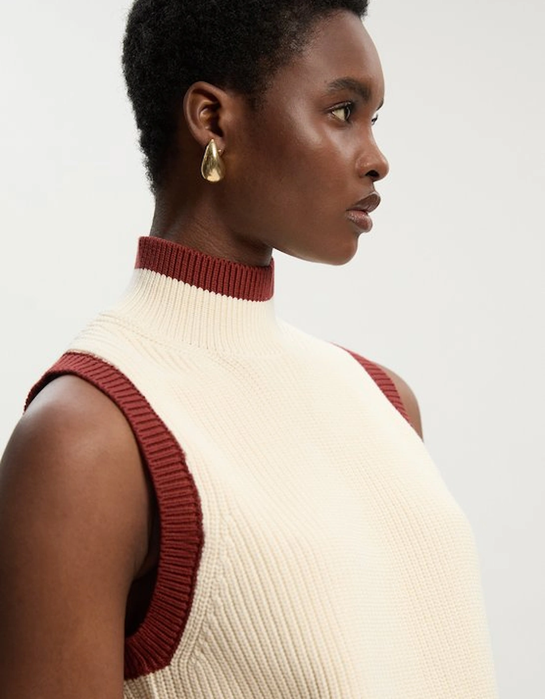 Ribbed Cotton Knitted Tank