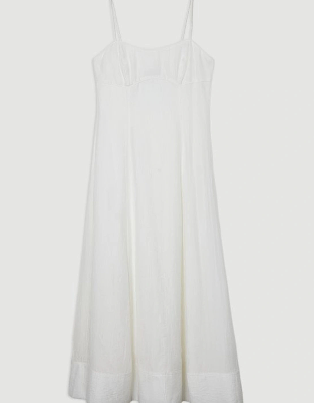 Petite Crinkle Georgette Strappy Woven Midi Dress