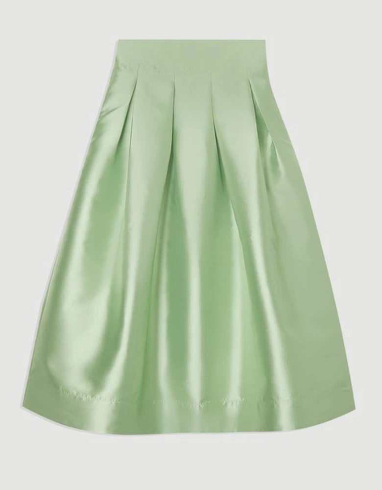 Twill Woven Prom Maxi Skirt