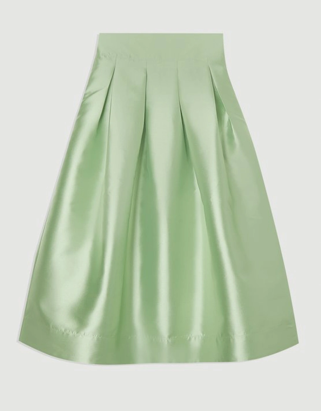 Twill Woven Prom Maxi Skirt