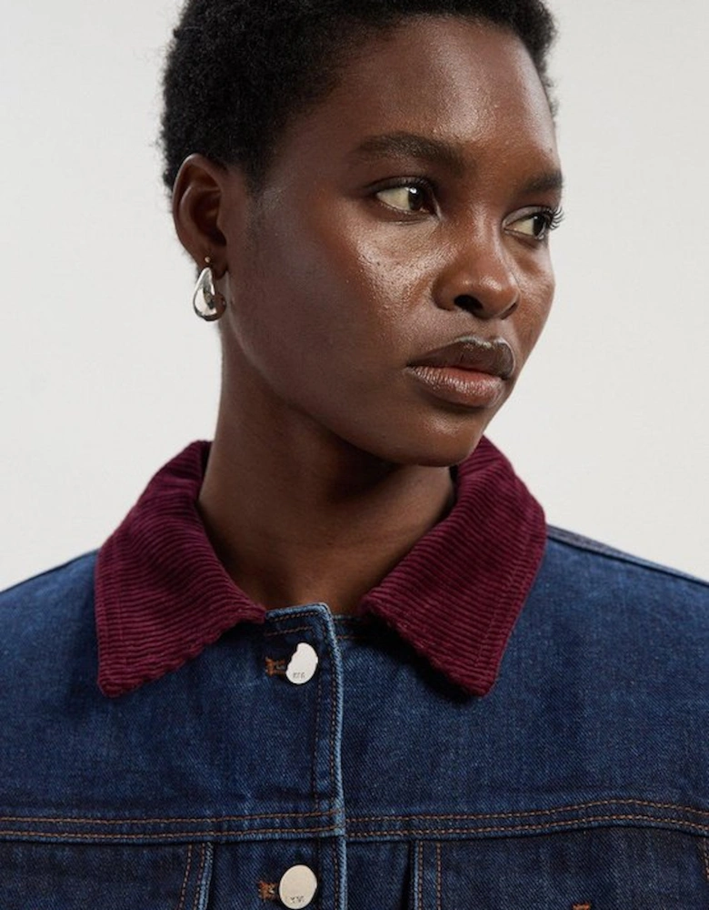 Denim and Cord Mix Jacket