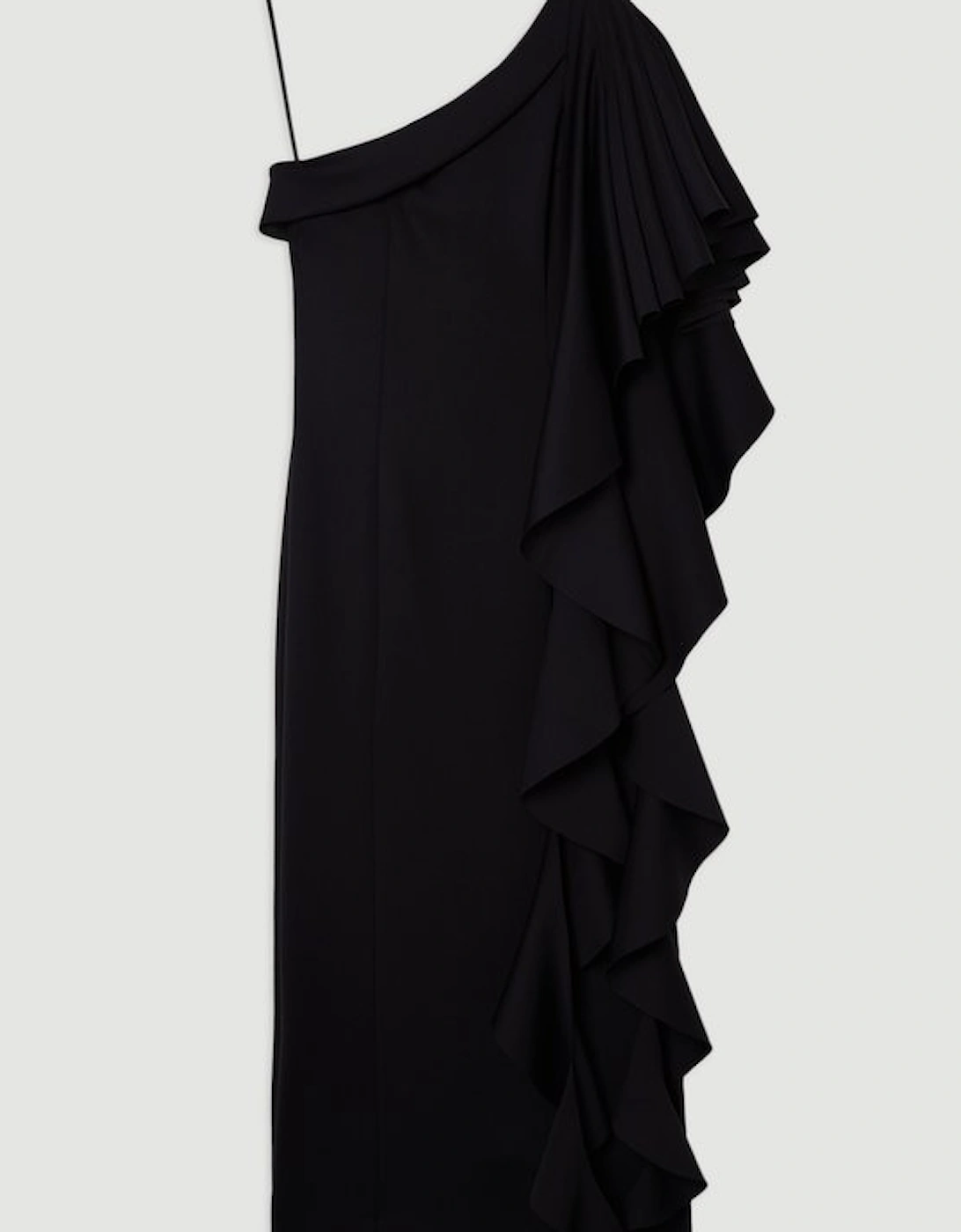 Scuba Drama Ruffle Woven Midi Dress
