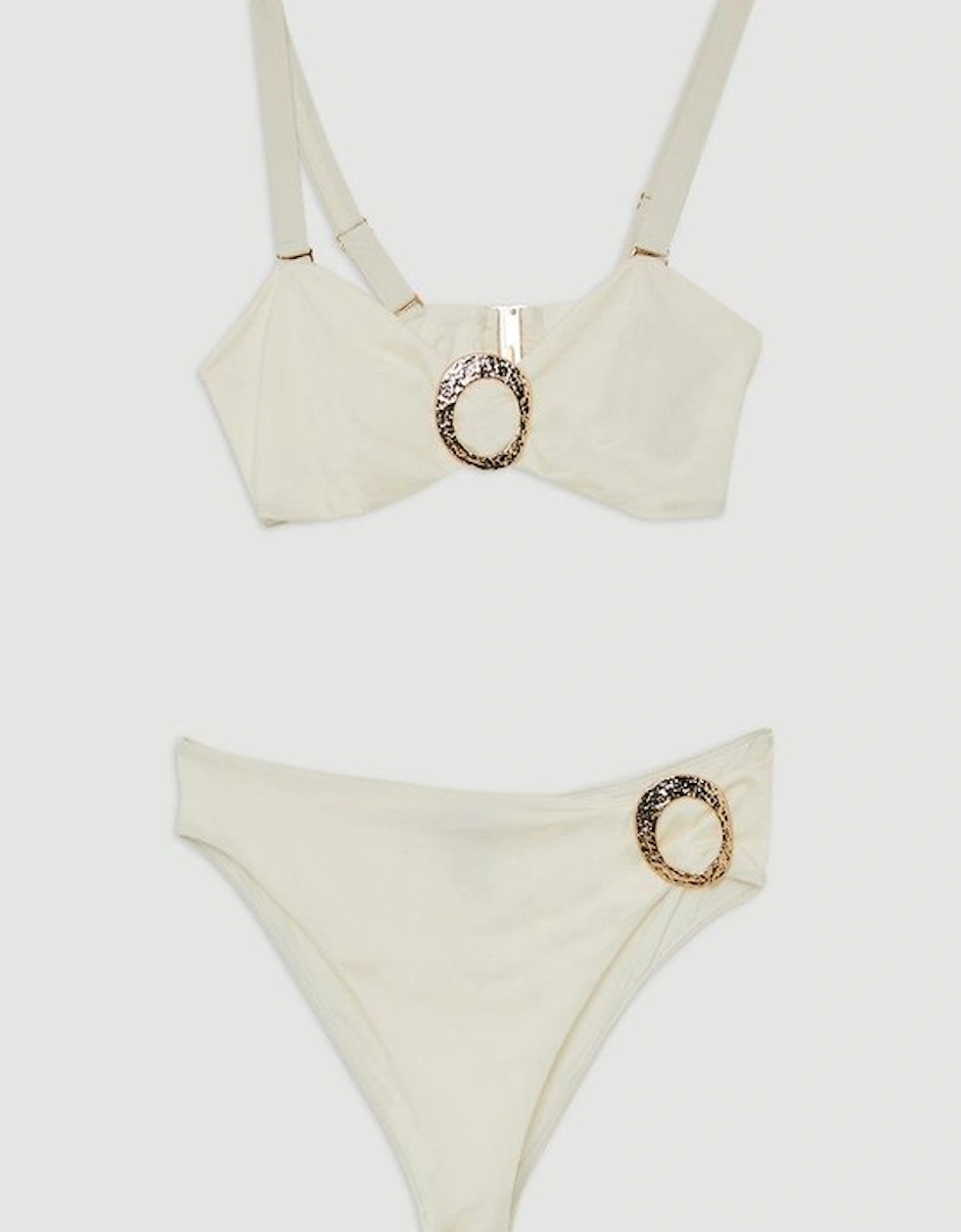 Plus Size Slinky Trim Detail Bikini Bottoms