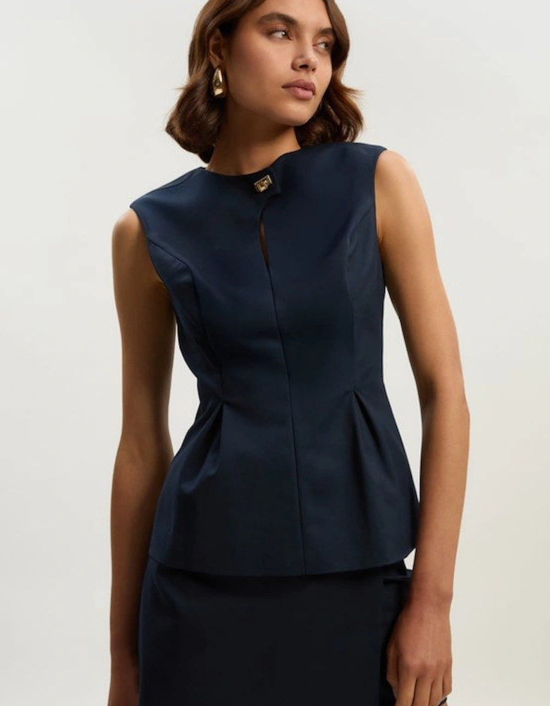 Techno Hardware Detail Sleeveless Woven Top