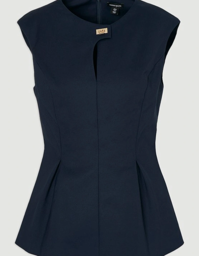 Techno Hardware Detail Sleeveless Woven Top