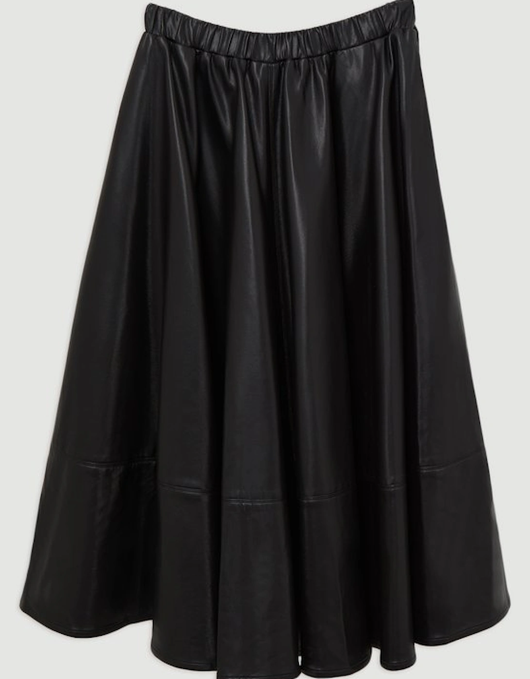 Faux Leather Full Maxi Skirt