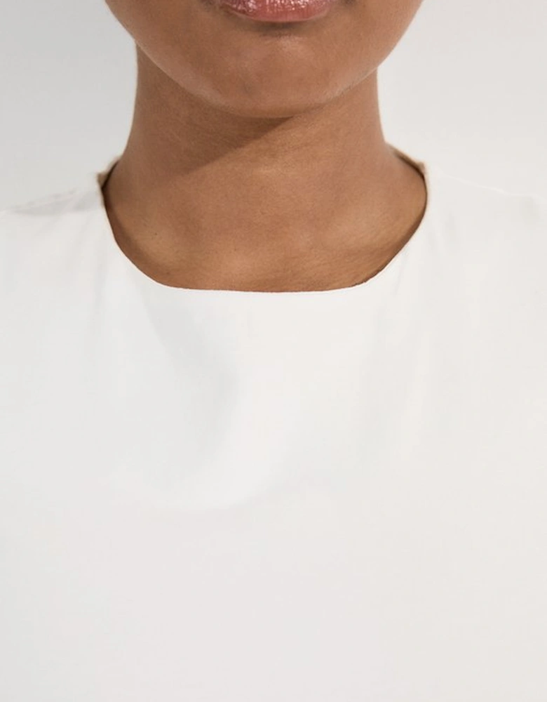 Plus Size Stretch Cotton Crew Neck Long Sleeve Top