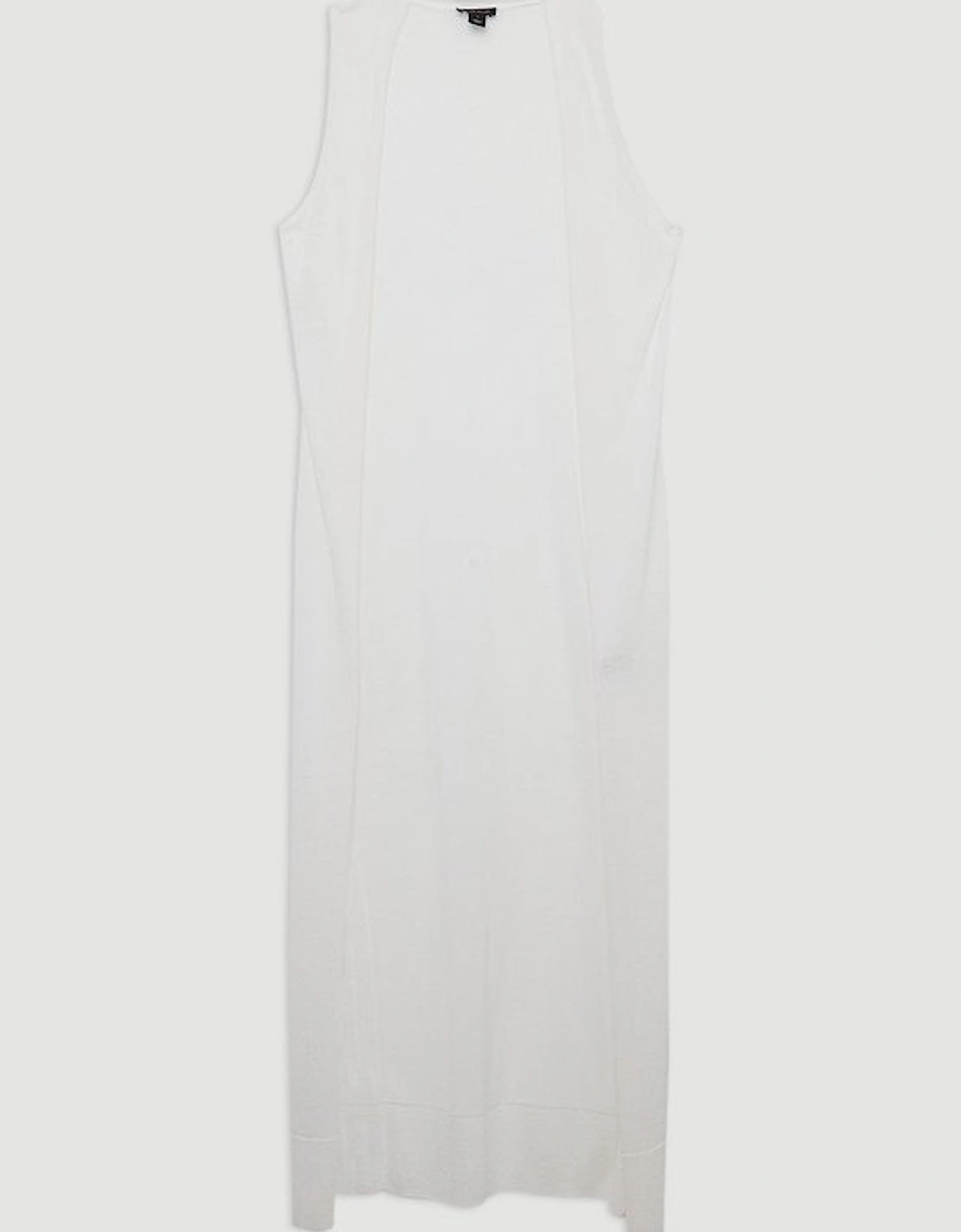 Sleeveless Lightweight Summer Knit Edge To Edge Cardi