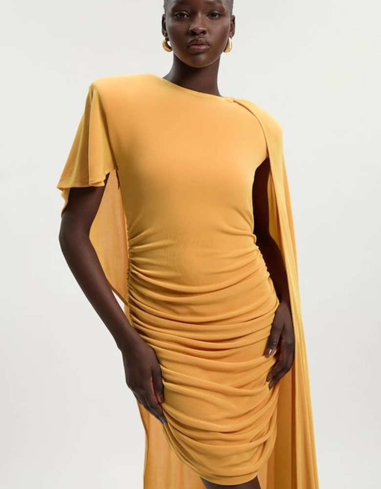 Premium Slinky Crepe Scarf Detail Mini Dress