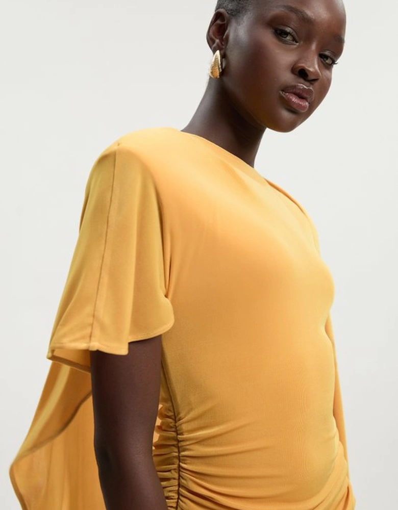 Premium Slinky Crepe Scarf Detail Mini Dress