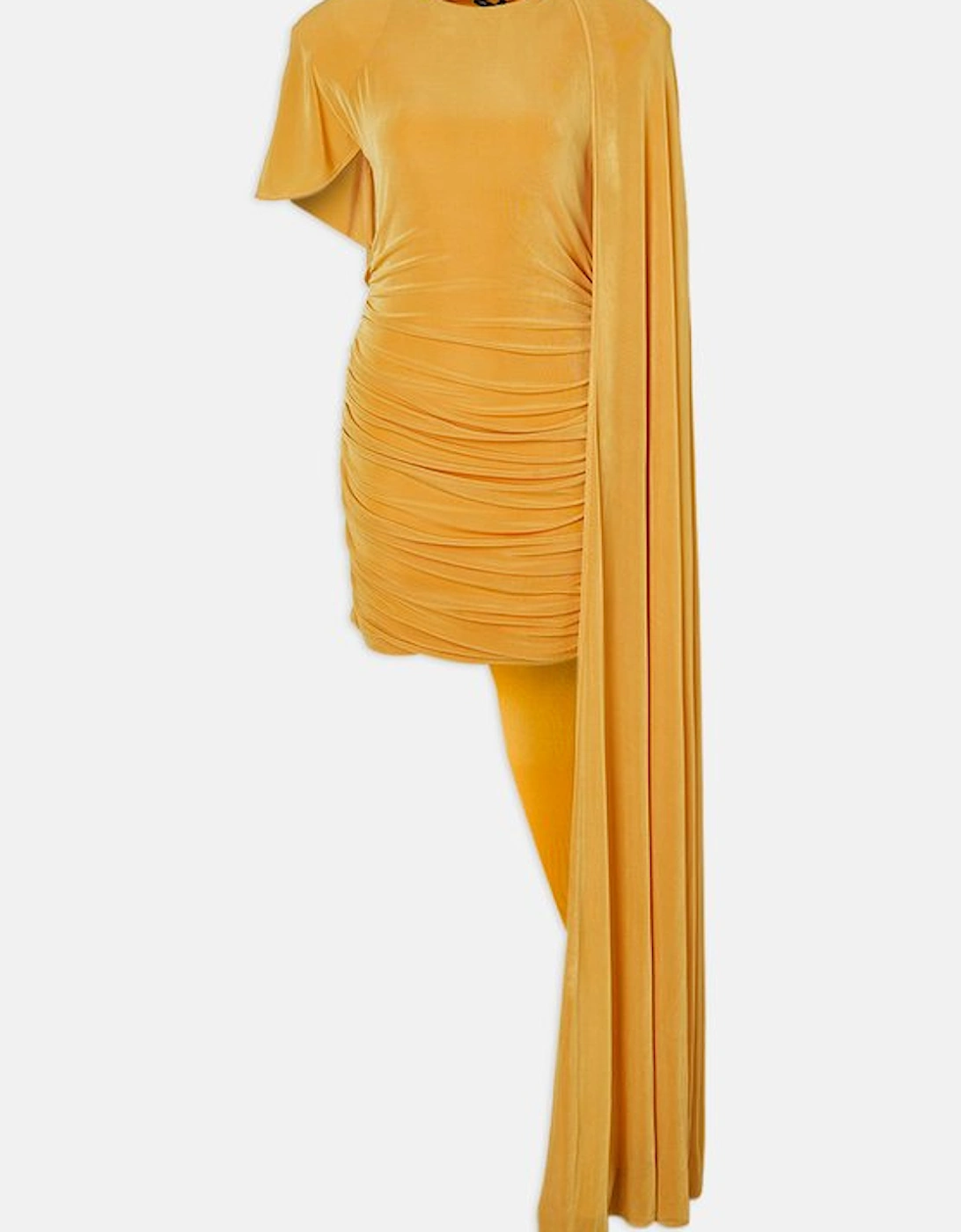 Premium Slinky Crepe Scarf Detail Mini Dress