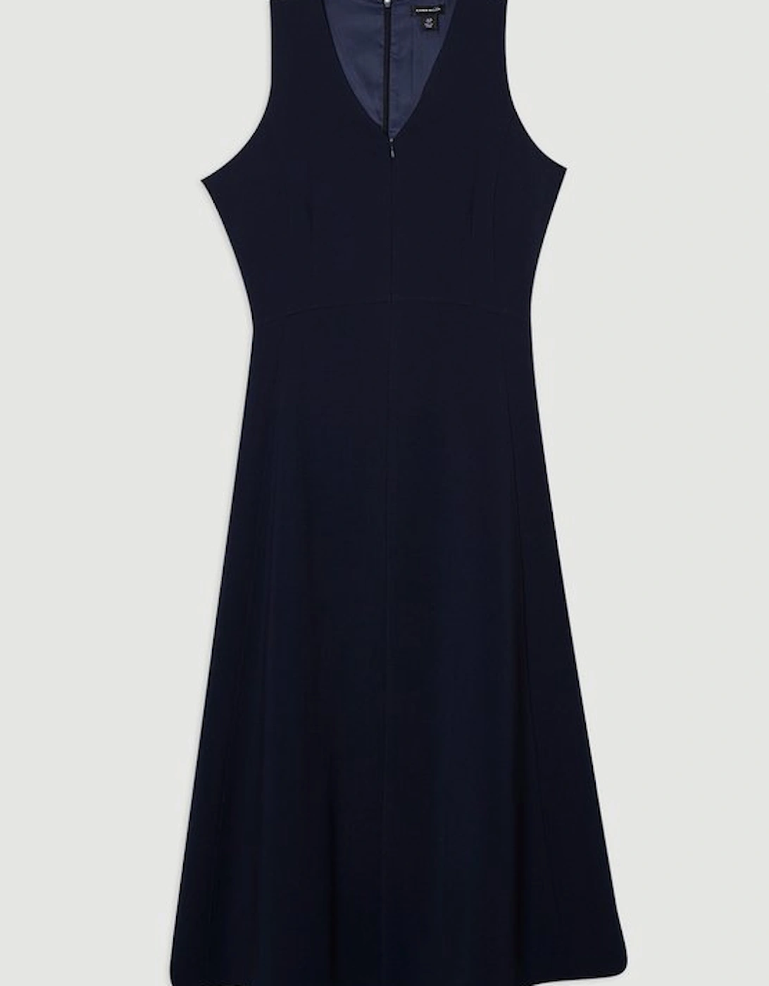 Compact Essential Tailored Sleeveless Midi Dress