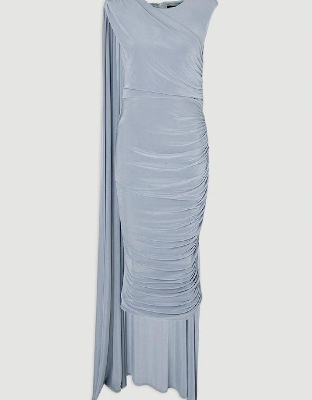 Premium Slinky Crepe Scarf Detail Maxi Dress
