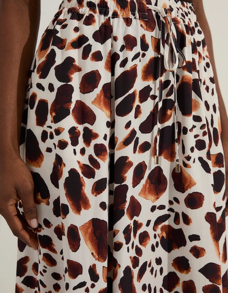 Premium Viscose Linen Tie Waist Woven Skirt