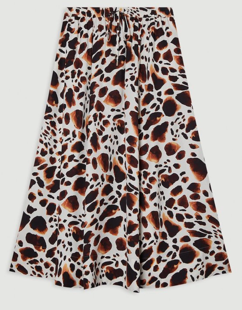 Premium Viscose Linen Tie Waist Woven Skirt