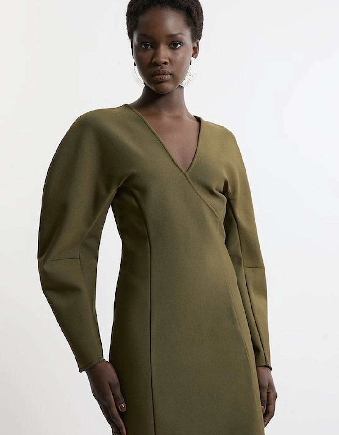 Figure Form Bandage Knit Round Sleeve Mini Dress, 5 of 4