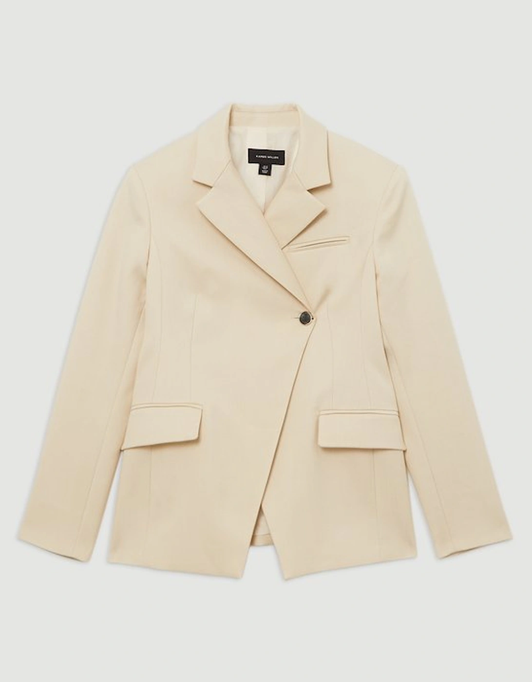 Soft Structured Asymmetric Tailored Single Breasted Blazer