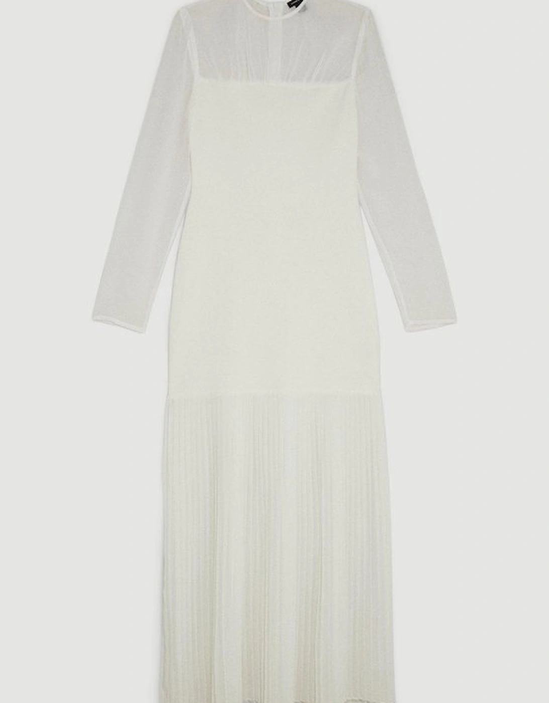 Bandage Figure Form Woven Mix Knit Dress