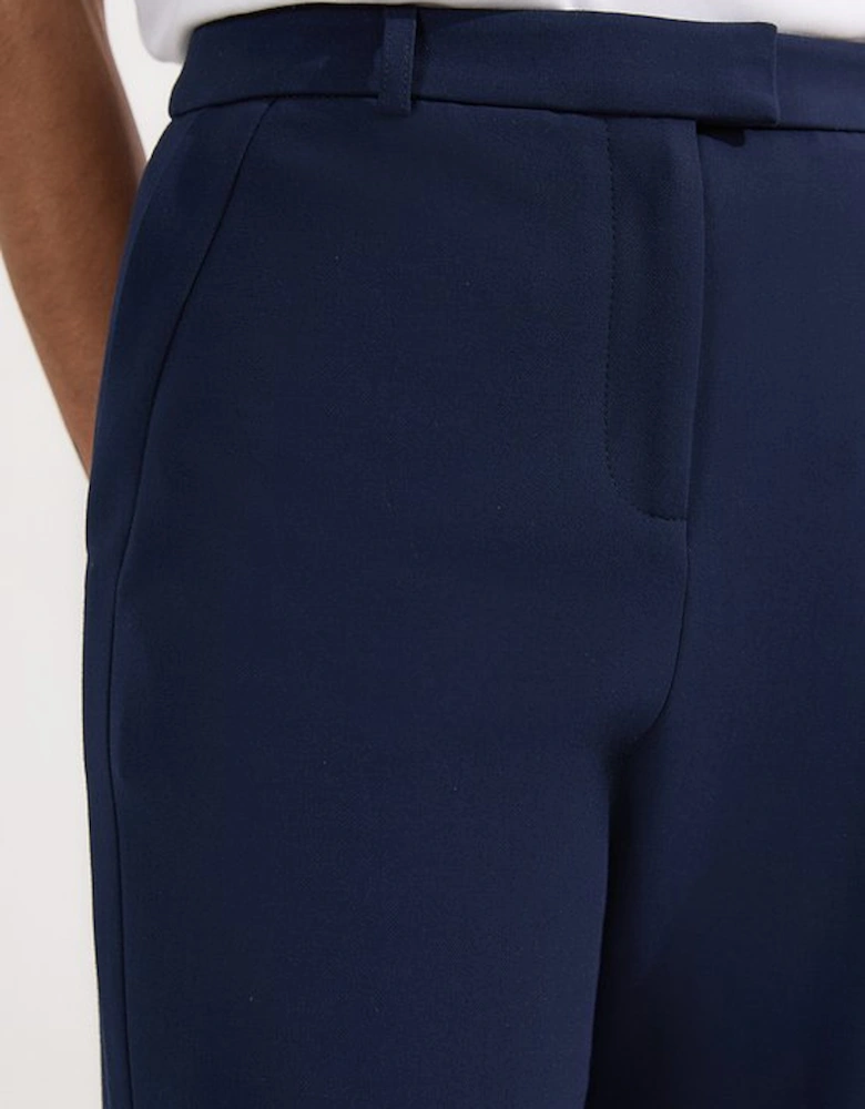 Compact Stretch Tailored Wide Leg Trouser