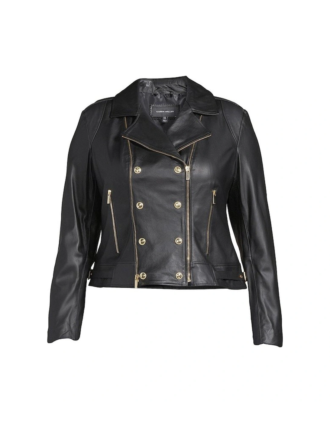 Plus Size Leather Military Biker