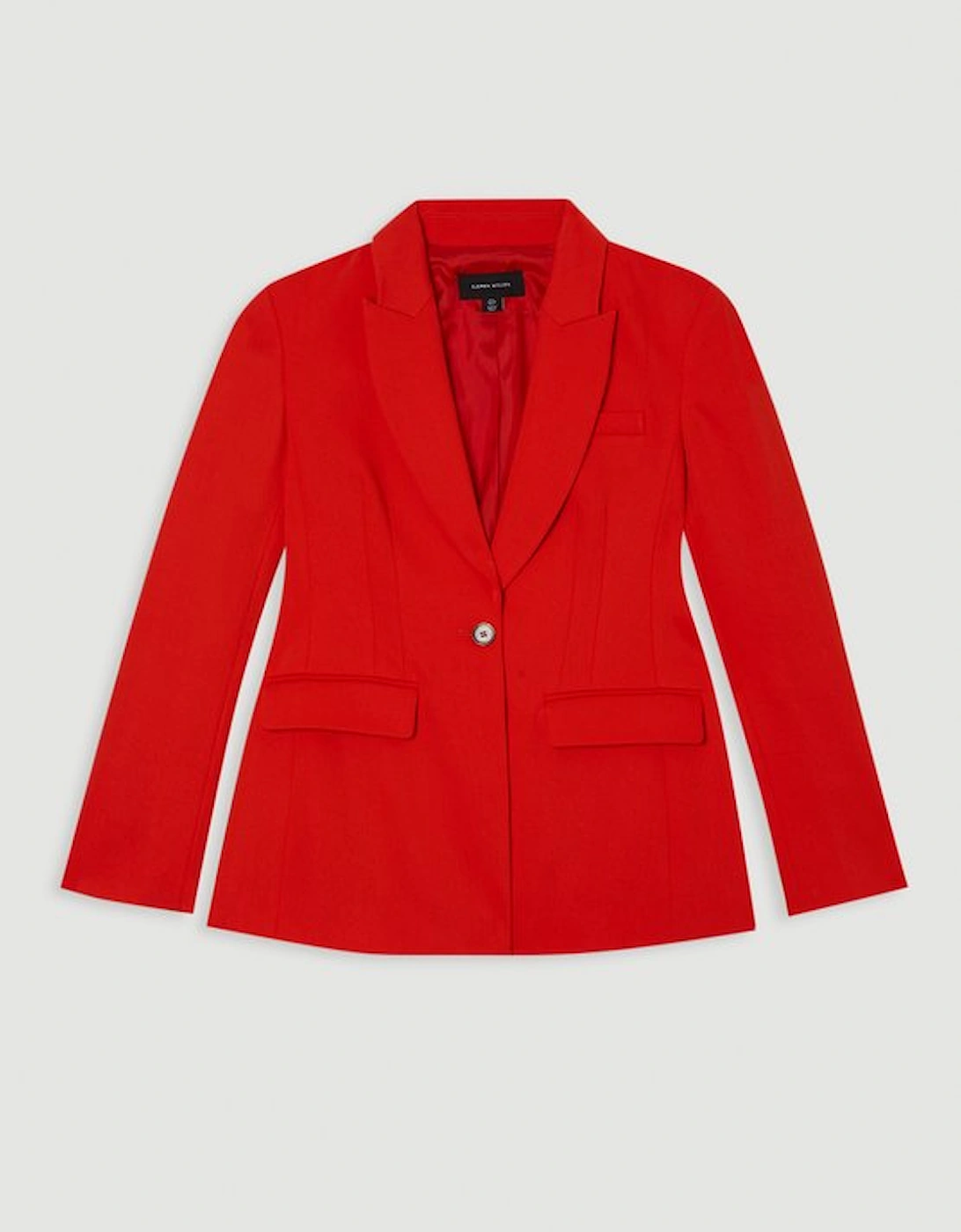 Polished Viscose Single Breasted Tailored Blazer