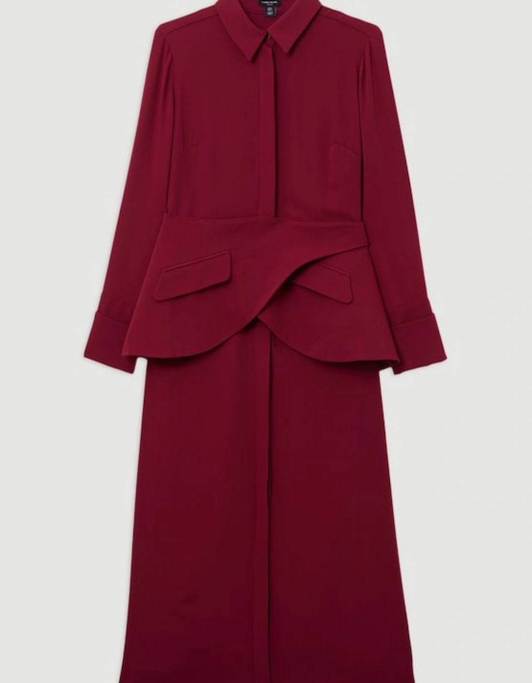 Petite Soft Tailored Belted Maxi Shirt Dress