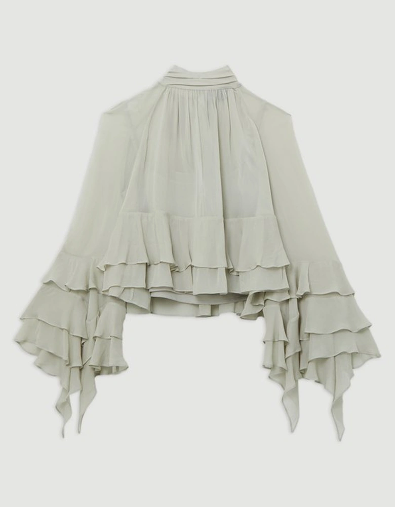 Tall Drama Kimono Viscose Georgette Woven Blouse