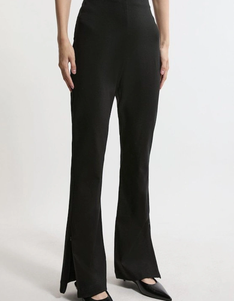 Luxe Ponte Jersey Flared Leggings