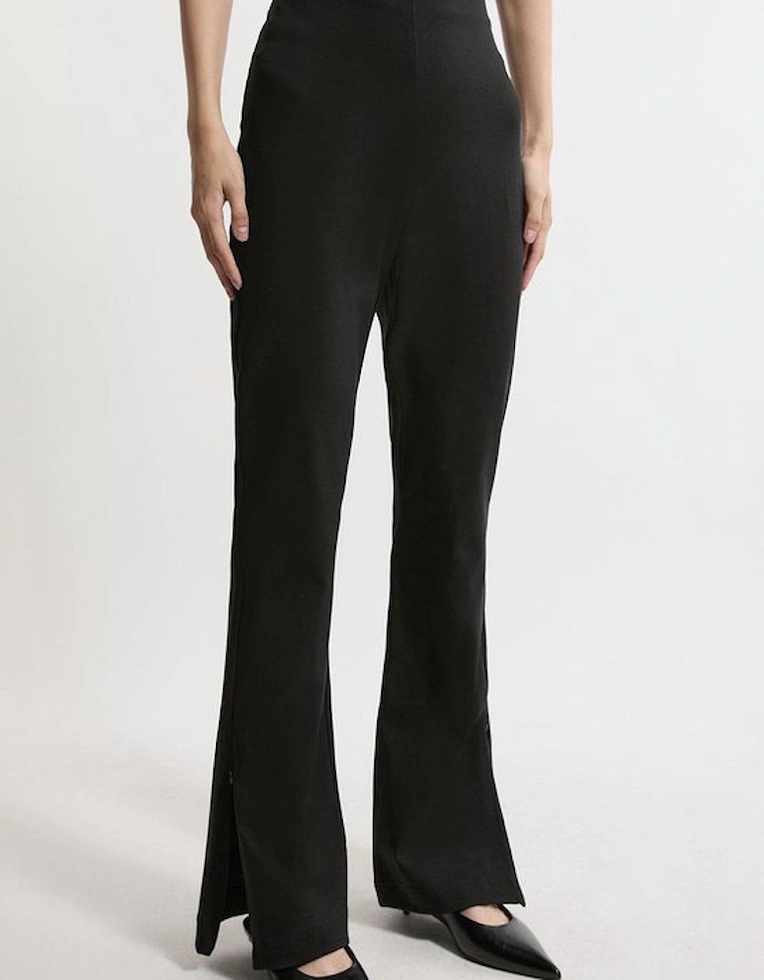 Luxe Ponte Jersey Flared Leggings