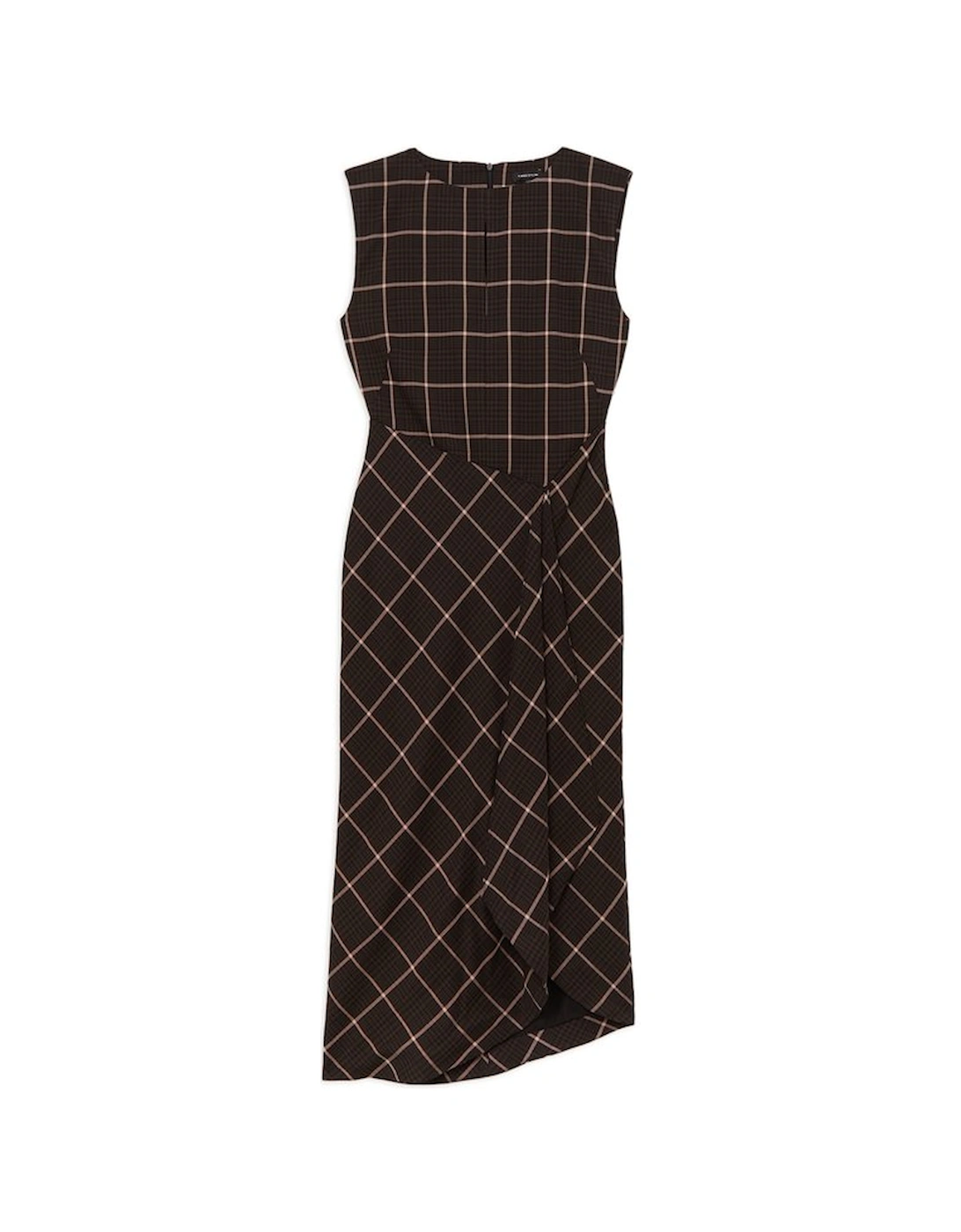 Check Ruffle Tailored Midaxi Dress