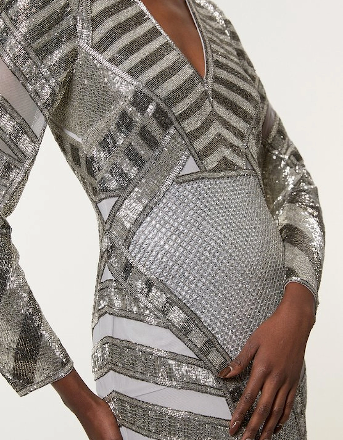 Tall Premium Beaded Embellished Woven Maxi Dress