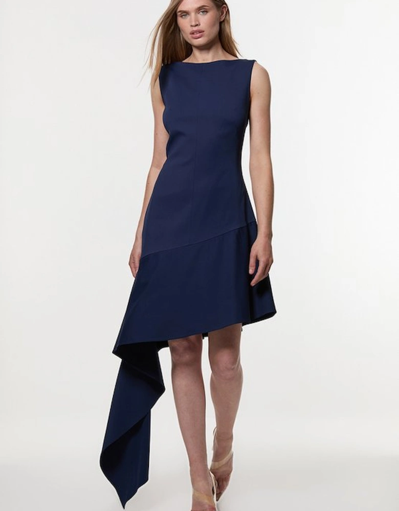Digital Ophelia Tall Polished Tailored Open Back Hem Detail Mini Dress
