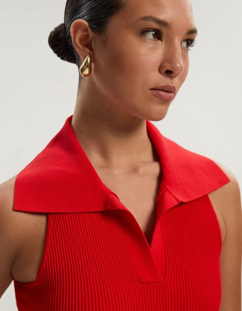 Compact Knit Sleeveless Top