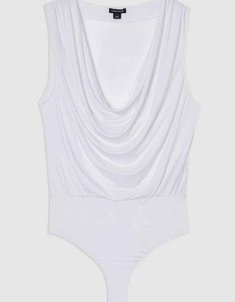 Cowl Neck Jersey Bodysuit