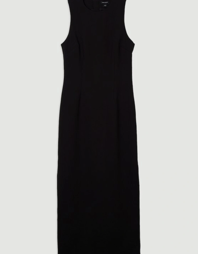 Ponte Crew Neck Maxi Dress