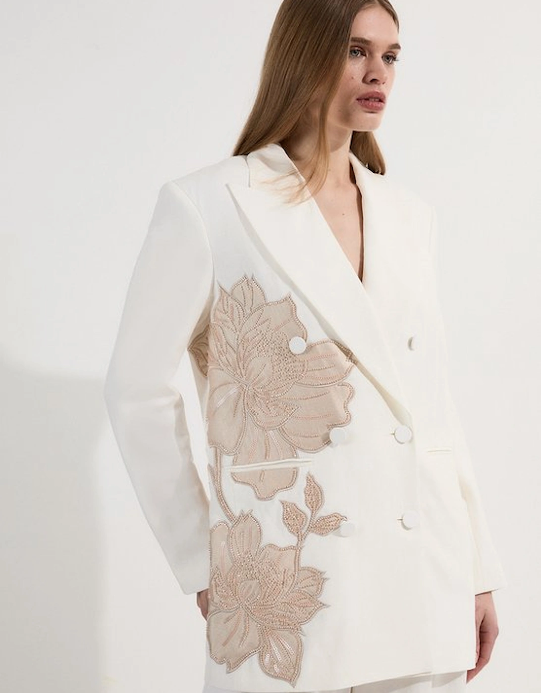 Premium Summer Embellished Applique Tailored Jacket, 5 of 4