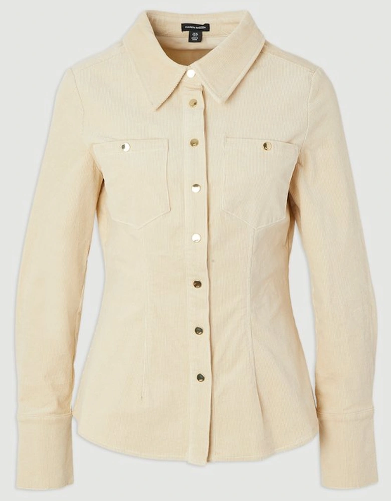 Stretch Cord Tailored Shirt