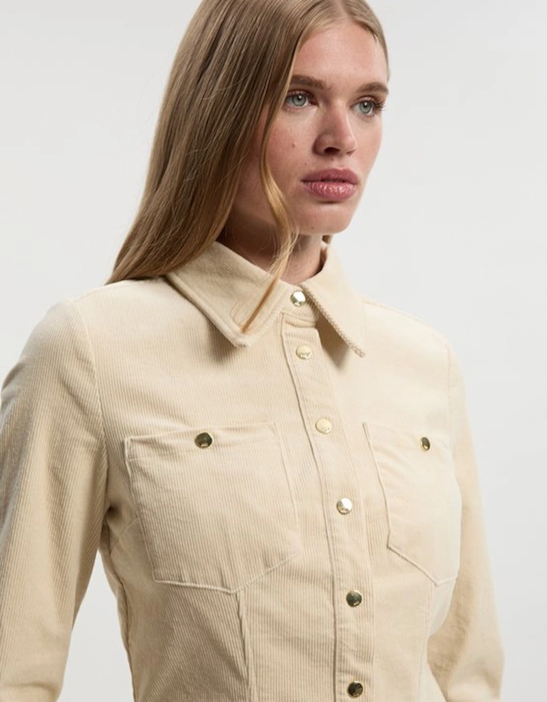 Stretch Cord Tailored Shirt