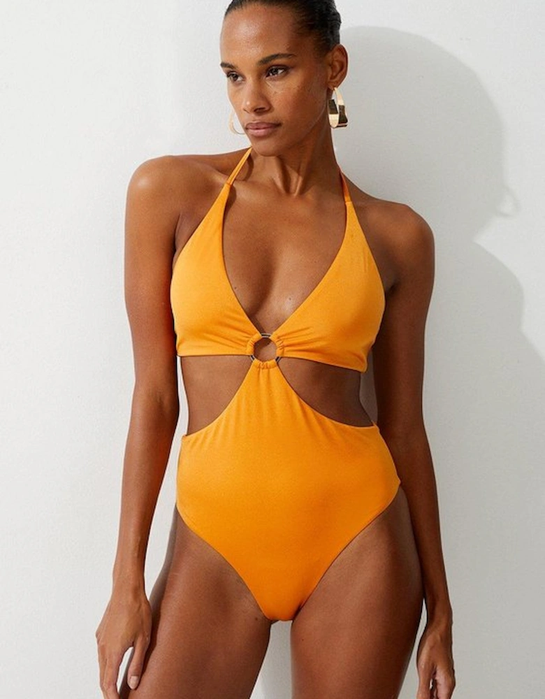 Slinky Cut Out Ring Detail Swimsuit